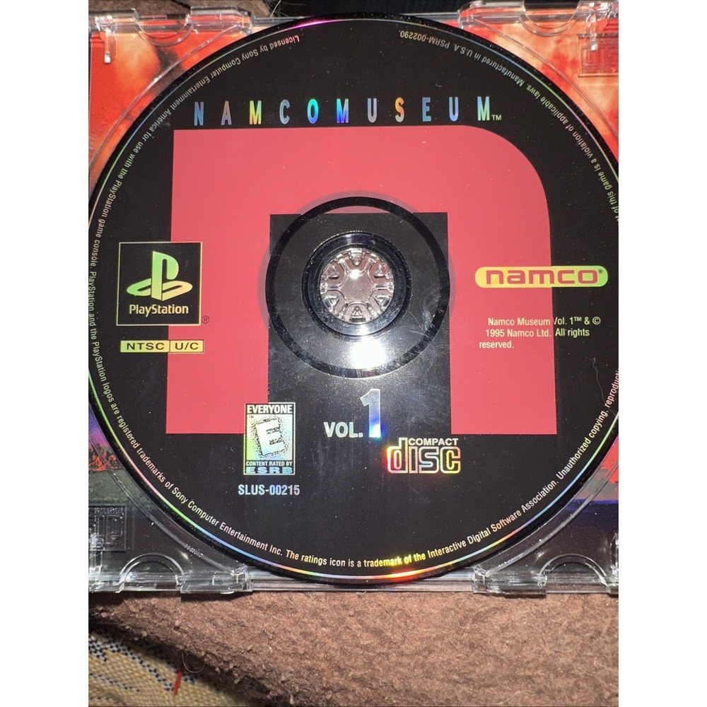 Namco Museum Vol. 1 (Sony PlayStation 1, 1995) Authentic Inc Front Cover/Book